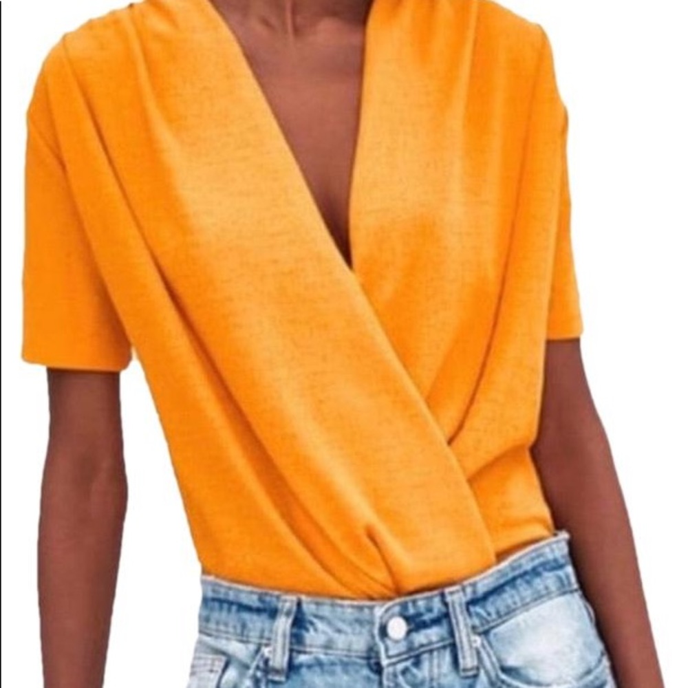 Gold Zara Wrap Top